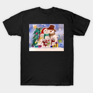 Snowman family 2 T-Shirt